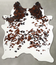 Tricolor X-Large Brazilian Cowhide Rug 7'1"H x 5'9"W #A54921 by Hudson Hides