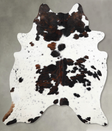 Tricolor X-Large Brazilian Cowhide Rug 7'2"H x 6'3"W #A54922 by Hudson Hides