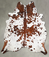 Tricolor XX-Large Brazilian Cowhide Rug 7'8"H x 7'1"W #A54923 by Hudson Hides