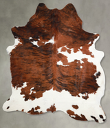 Tricolor X-Large Brazilian Cowhide Rug 7'7"H x 6'1"W #A54925 by Hudson Hides