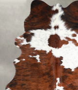 Tricolor Large Brazilian Cowhide Rug 6'5"H x 5'5"W #A54930 by Hudson Hides