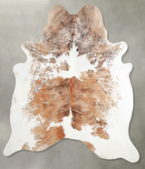 Tricolor Large Brazilian Cowhide Rug 6'9"H x 5'10"W #A54932 by Hudson Hides