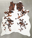 Tricolor Large Brazilian Cowhide Rug 6'6"H x 5'4"W #A54933 by Hudson Hides