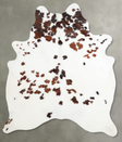 Tricolor Large Brazilian Cowhide Rug 7'0"H x 5'9"W #A54934 by Hudson Hides