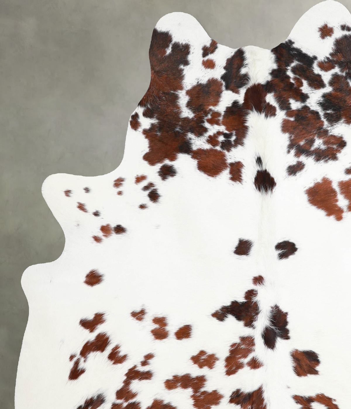 Tricolor Large Brazilian Cowhide Rug 7'0"H x 5'9"W #A54934 by Hudson Hides