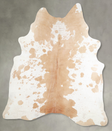 Beige and White X-Large Brazilian Cowhide Rug 7'8"H x 6'5"W #A54951 by Hudson Hides