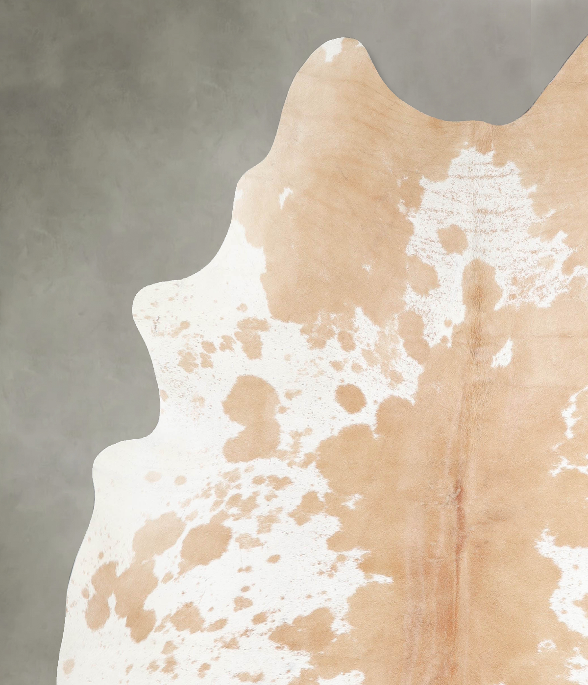 Beige and White X-Large Brazilian Cowhide Rug 7'8"H x 6'5"W #A54951 by Hudson Hides