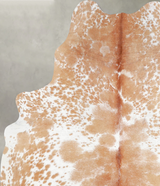 Beige and White Large Brazilian Cowhide Rug 6'3"H x 5'2"W #A54958 by Hudson Hides