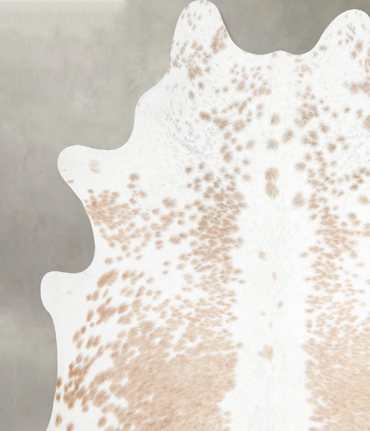 Beige and White X-Large Brazilian Cowhide Rug 6'10"H x 6'3"W #A54960 by Hudson Hides