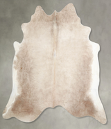 Champagne X-Large Brazilian Cowhide Rug 6'1"H x 6'7"W #A54965 by Hudson Hides