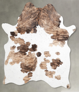 Tricolor Large Brazilian Cowhide Rug 6'0"H x 5'11"W #A54969 by Hudson Hides