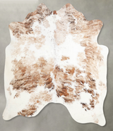 Tricolor Medium Brazilian Cowhide Rug 5'6"H x 5'5"W #A54970 by Hudson Hides