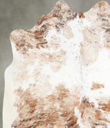 Tricolor Medium Brazilian Cowhide Rug 5'6"H x 5'5"W #A54970 by Hudson Hides