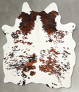 Tricolor Large Brazilian Cowhide Rug 6'3"H x 5'3"W #A54971 by Hudson Hides