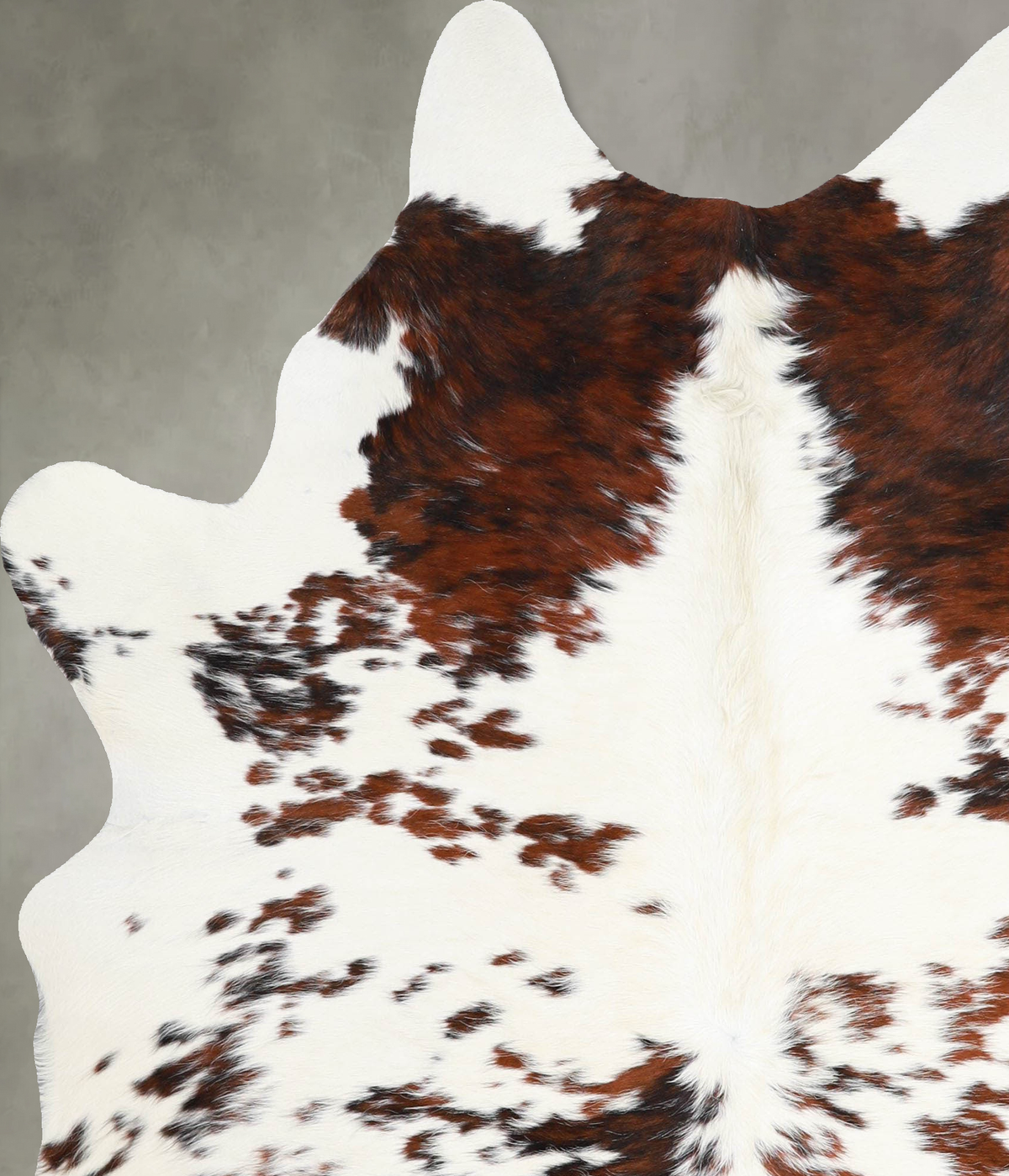 Tricolor Large Brazilian Cowhide Rug 6'3"H x 5'3"W #A54971 by Hudson Hides