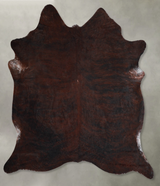 Dark Brindle Large Brazilian Cowhide Rug 6'6"H x 5'11"W #A54992 by Hudson Hides