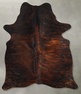Dark Brindle Large Brazilian Cowhide Rug 7'0"H x 5'4"W #A54995 by Hudson Hides