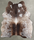 Salt and Pepper Brown Large Brazilian Cowhide Rug 6'4"H x 5'1"W #A54996 by Hudson Hides