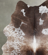 Salt and Pepper Brown Large Brazilian Cowhide Rug 6'4"H x 5'1"W #A54996 by Hudson Hides