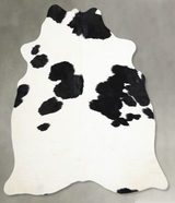 Black and White Medium Brazilian Cowhide Rug 5'5"H x 5'1"W #A55000 by Hudson Hides