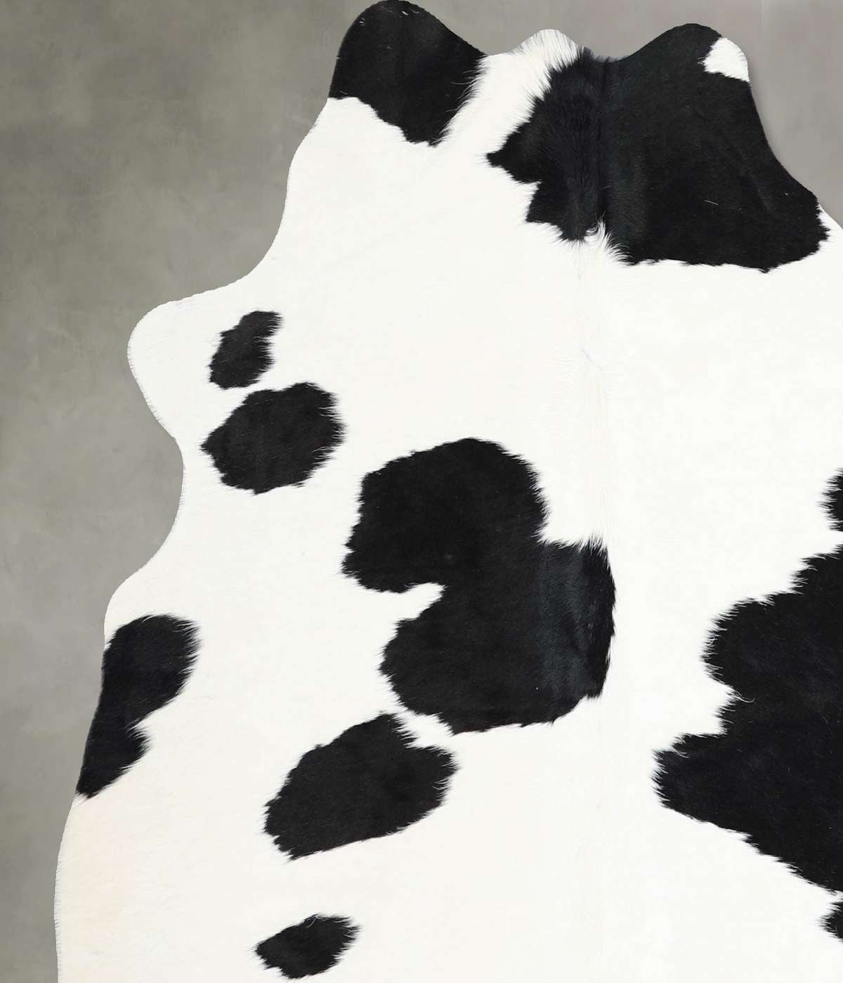 Black and White Medium Brazilian Cowhide Rug 5'5"H x 5'1"W #A55000 by Hudson Hides