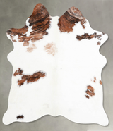 Tricolor Medium Brazilian Cowhide Rug 5'0"H x 4'5"W #A55004 by Hudson Hides