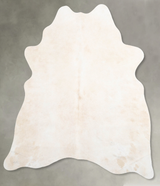 Ivory with Beige Medium Brazilian Cowhide Rug 5'5"H x 4'10"W #A55006 by Hudson Hides