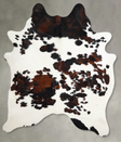 Tricolor X-Large Brazilian Cowhide Rug 7'0"H x 5'11"W #A55012 by Hudson Hides