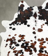 Tricolor X-Large Brazilian Cowhide Rug 7'2"H x 5'7"W #A55014 by Hudson Hides
