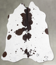 Chocolate and White Medium Brazilian Cowhide Rug 4'4"H x 4'9"W #A55018 by Hudson Hides