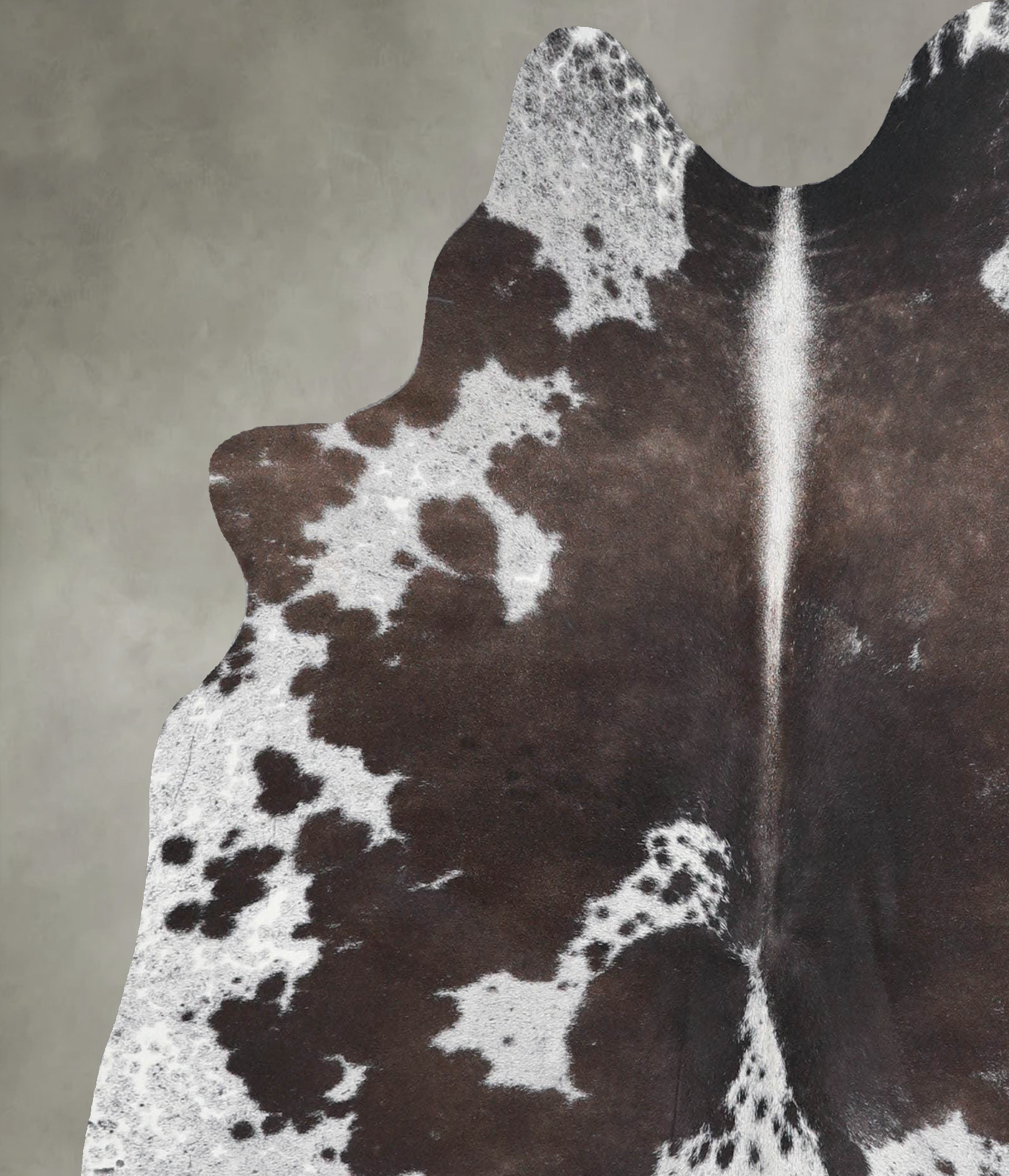 Chocolate and White Cowhide Rug #A55020