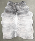 Grey Brindle Medium Brazilian Cowhide Rug 5'4"H x 4'3"W #A55021 by Hudson Hides