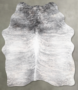 Grey Brindle Medium Brazilian Cowhide Rug 5'4"H x 4'3"W #A55021 by Hudson Hides