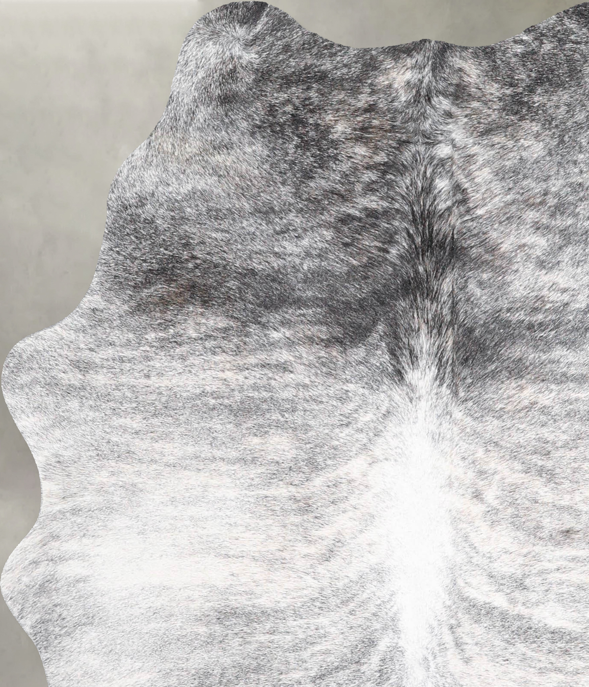 Grey Brindle Medium Brazilian Cowhide Rug 5'4"H x 4'3"W #A55021 by Hudson Hides