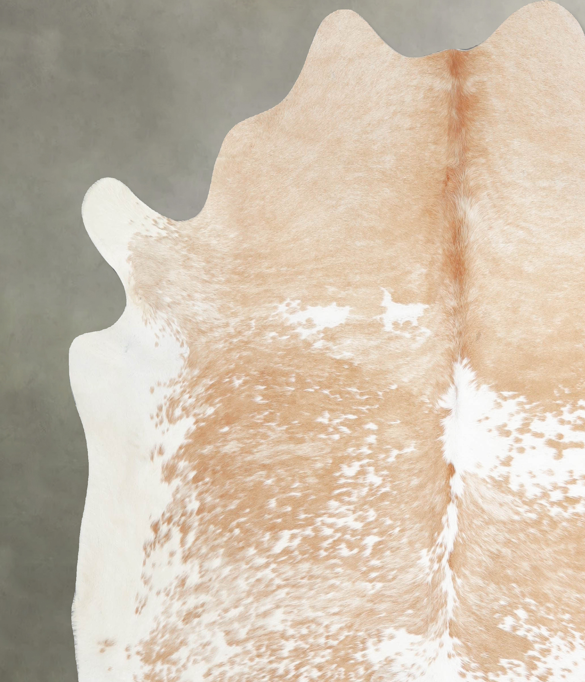 Beige and White X-Large Brazilian Cowhide Rug 7'0"H x 6'4"W #A55022 by Hudson Hides