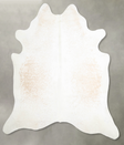 Beige and White XX-Large Brazilian Cowhide Rug 7'6"H x 7'2"W #A55023 by Hudson Hides