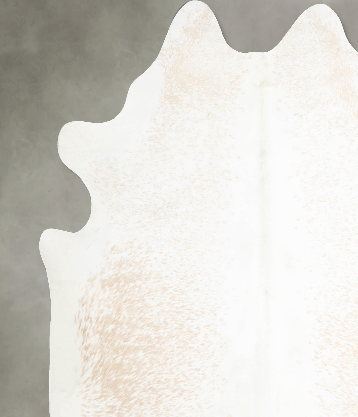 Beige and White XX-Large Brazilian Cowhide Rug 7'6"H x 7'2"W #A55023 by Hudson Hides
