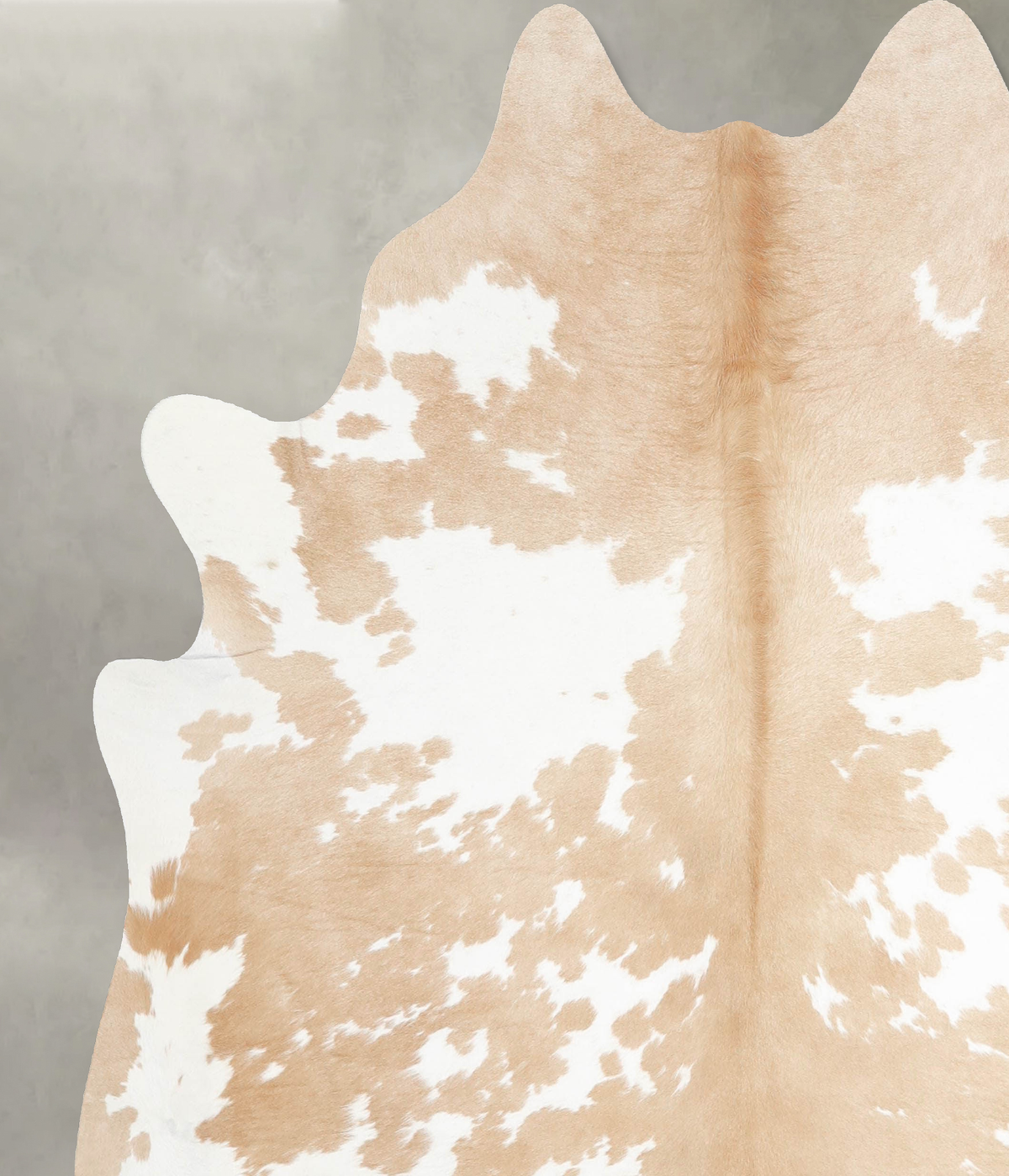 Beige and White X-Large Brazilian Cowhide Rug 6'8"H x 6'7"W #A55024 by Hudson Hides