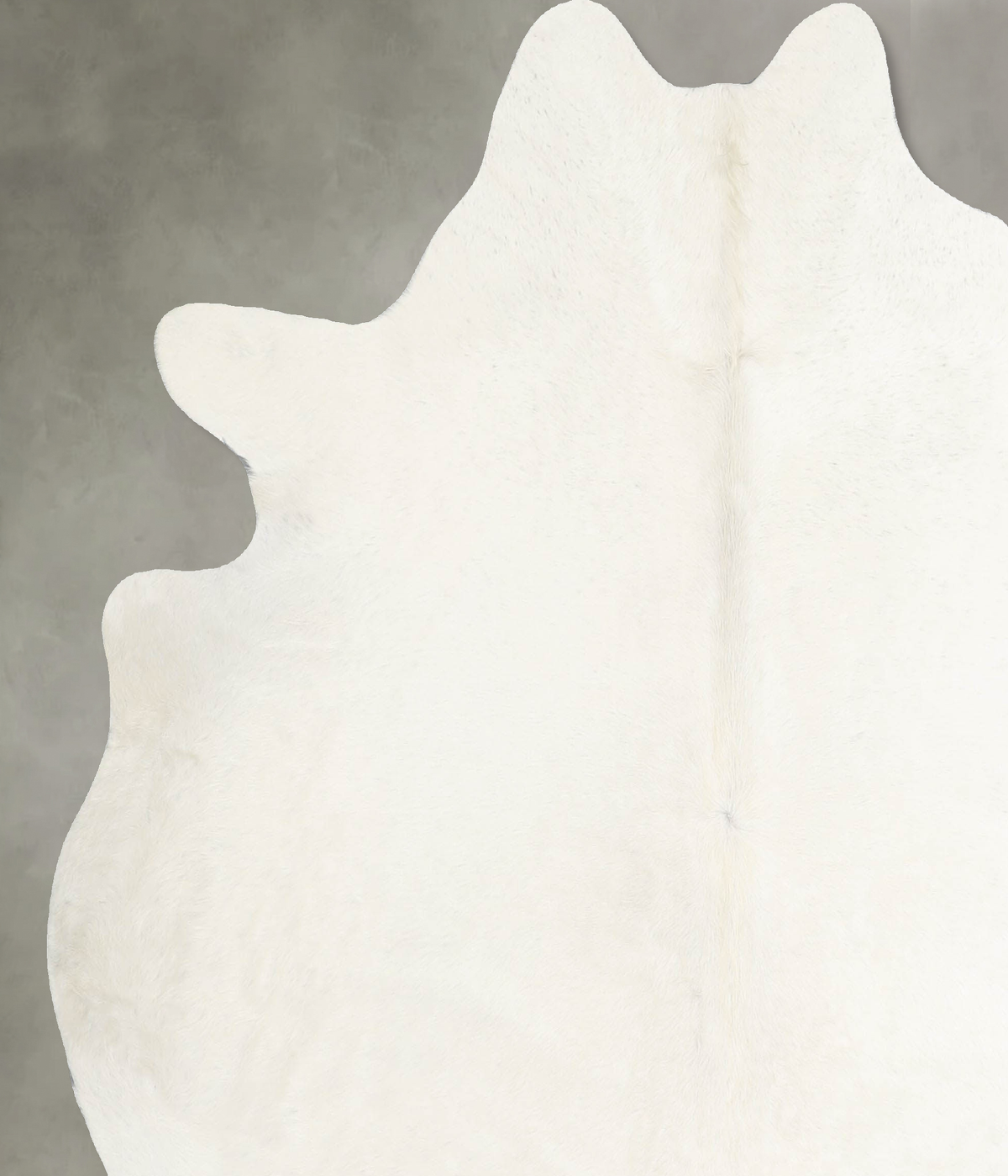 Solid White Large Brazilian Cowhide Rug 6'4"H x 6'1"W #A55027 by Hudson Hides