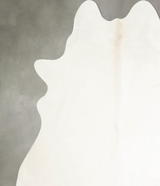 Solid White X-Large Brazilian Cowhide Rug 6'9"H x 6'8"W #A55028 by Hudson Hides