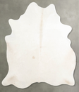 Solid White Large Brazilian Cowhide Rug 6'6"H x 5'9"W #A55029 by Hudson Hides