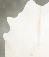 Solid White Large Brazilian Cowhide Rug 6'6"H x 5'9"W #A55029 by Hudson Hides
