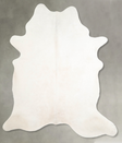Solid White X-Large Brazilian Cowhide Rug 7'6"H x 6'0"W #A55030 by Hudson Hides