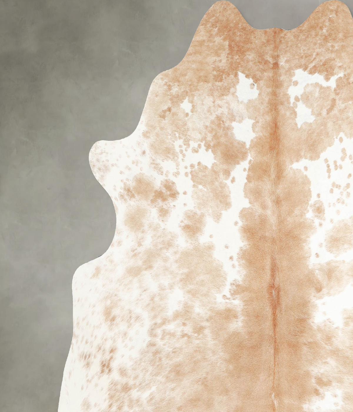 Beige and White Large Brazilian Cowhide Rug 6'6"H x 6'0"W #A55031 by Hudson Hides