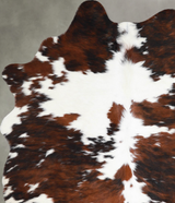 Tricolor Large Brazilian Cowhide Rug 6'6"H x 4'11"W #A55038 by Hudson Hides