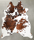 Tricolor Large Brazilian Cowhide Rug 6'5"H x 5'9"W #A55039 by Hudson Hides