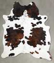 Tricolor Large Brazilian Cowhide Rug 6'11"H x 5'8"W #A55041 by Hudson Hides