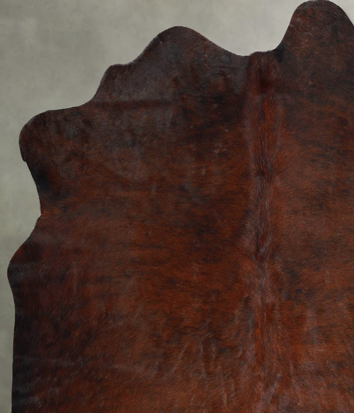 Dark Brindle Medium Brazilian Cowhide Rug 4'11"H x 4'7"W #A55072 by Hudson Hides