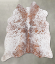 Salt and Pepper Brown Medium Brazilian Cowhide Rug 4'6"H x 4'8"W #A55073 by Hudson Hides