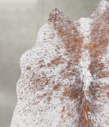 Salt and Pepper Brown Medium Brazilian Cowhide Rug 4'6"H x 4'8"W #A55073 by Hudson Hides